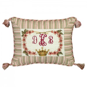 123 Creations Personalized Crown Wool Lumbar Pillow WVT1170